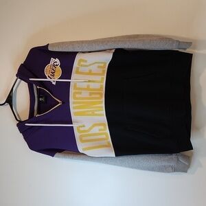 Official NBA Los Angeles Lakers Colorblock 1/4 Hoodie Pullover Men's Sz S NICE!